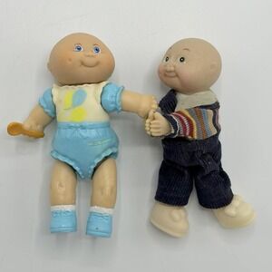 Vintage 1984 Cabbage Patch Kids Dolls Mini Lot If 2 Figure Dolls